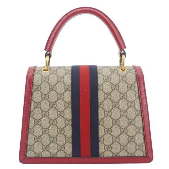 Gucci Queen Margaret Bee GG Supreme Canvas Shoulder Bag Red 476541 - Picture 4 of 16
